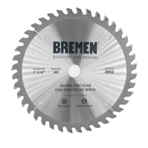 Sierra Circular con Dientes de Widia 7 1/4" 40 Dientes Bremen